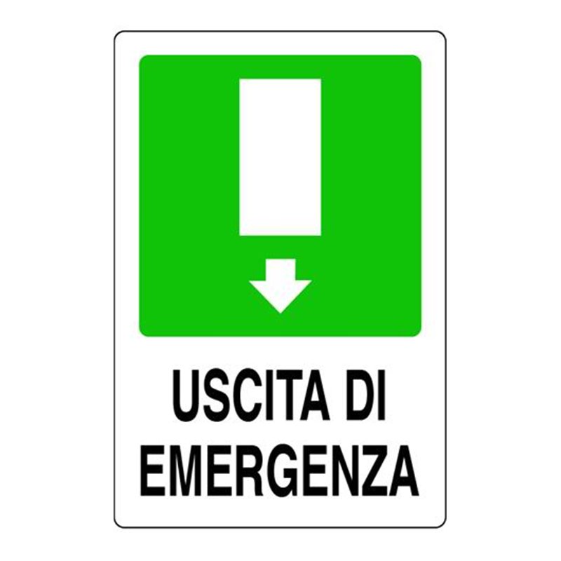 Plastic sign 300X200 USCITA DI EMERGENZA 