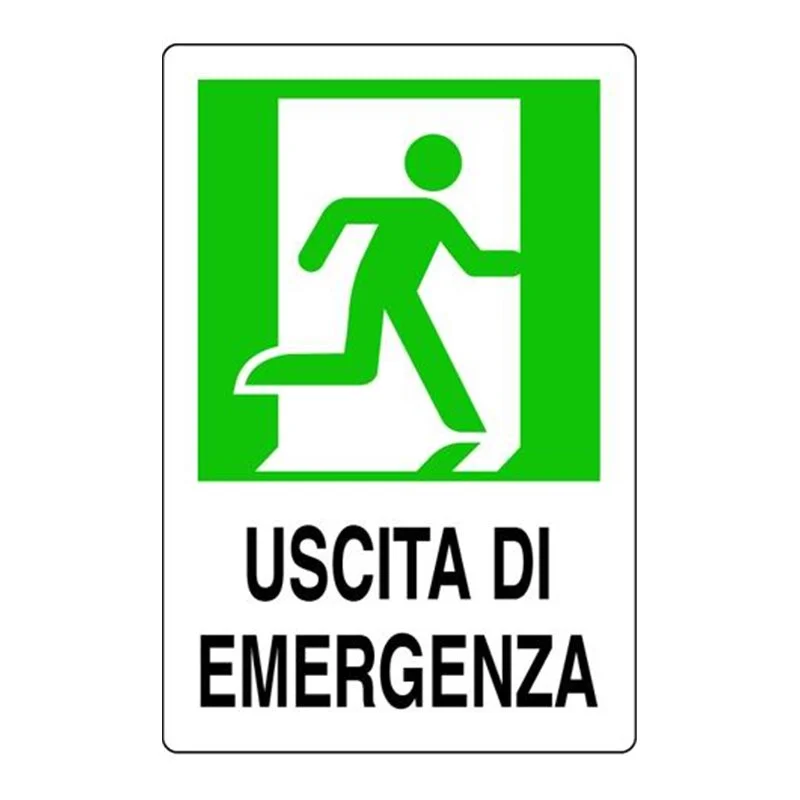 Plastic sign 300X200 USCITA DI EMERGENZA A DESTRA 