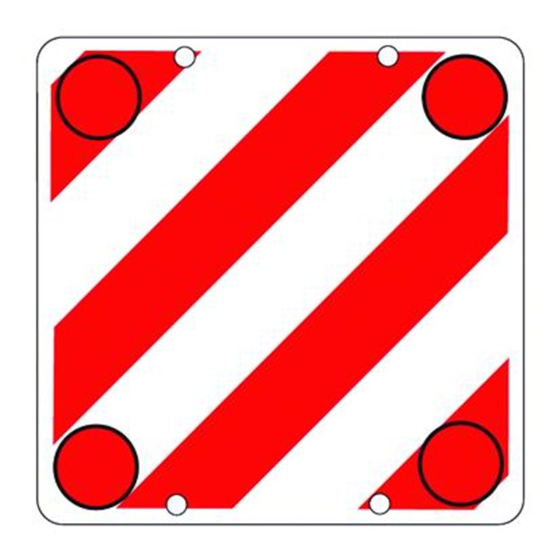 Plastic warning sign 500X500 PROJECTING LOADS (NOT APPROVED)