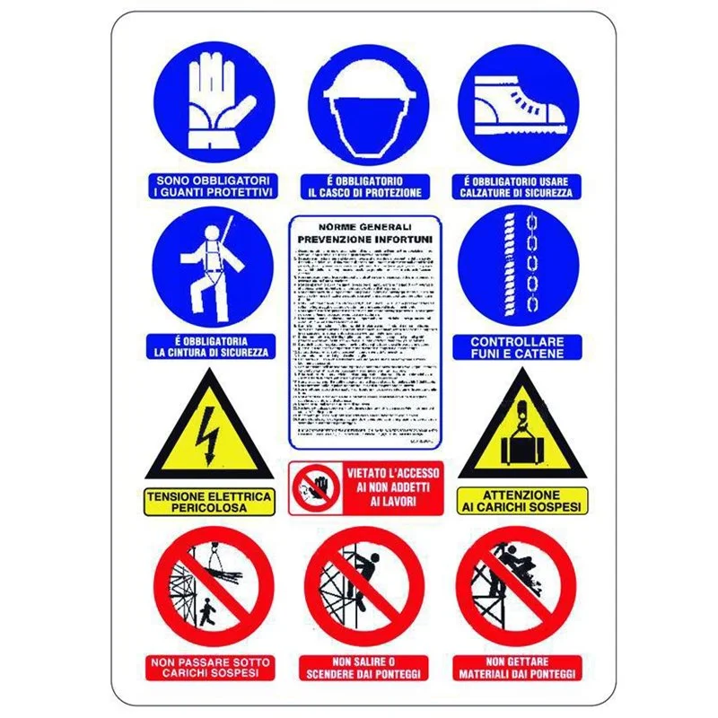 '12 notices and general rules' signpost for construction site