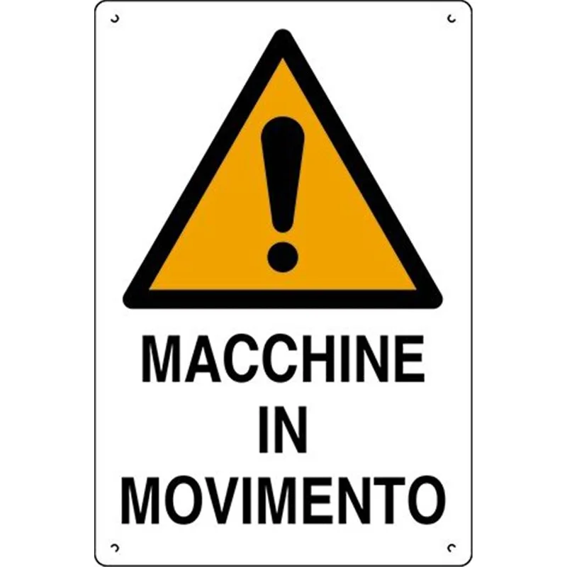 Plastic sign 60x40cm MACCHINE IN MOVIMENTO