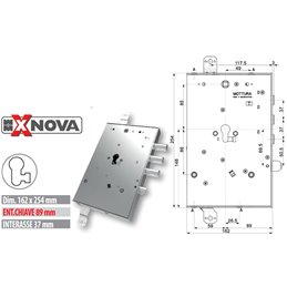 Serratura elettronica per porta blindata Mottura 89XL11W790 per GARDESA