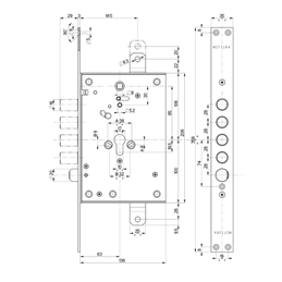 Mottura 87.977Q triple 1/2 g. European cylinder lock EMERGENCY insert