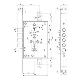 Serratura porta blindata Mottura 87.977Q triplice 1/2 g. cil.europeo EMERGENZA infilare