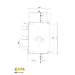 Serratura MOIA RCE663/560RF cilindro Euro conversione per