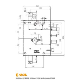 MOIA RMGA654/373 European cylinder armored door lock (GARDESA)