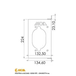Piastra montaggio MOIA DMVR0774 per serrature RTE