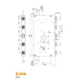 MOIA CI ARIETE 5933/B REVERSIBLE European cylinder armored lock