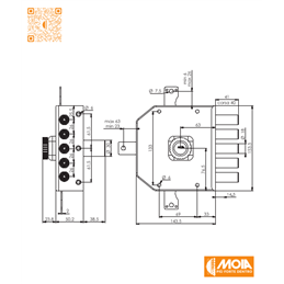 MOIA JA425 security lock (Antonioli / Auno) punched key