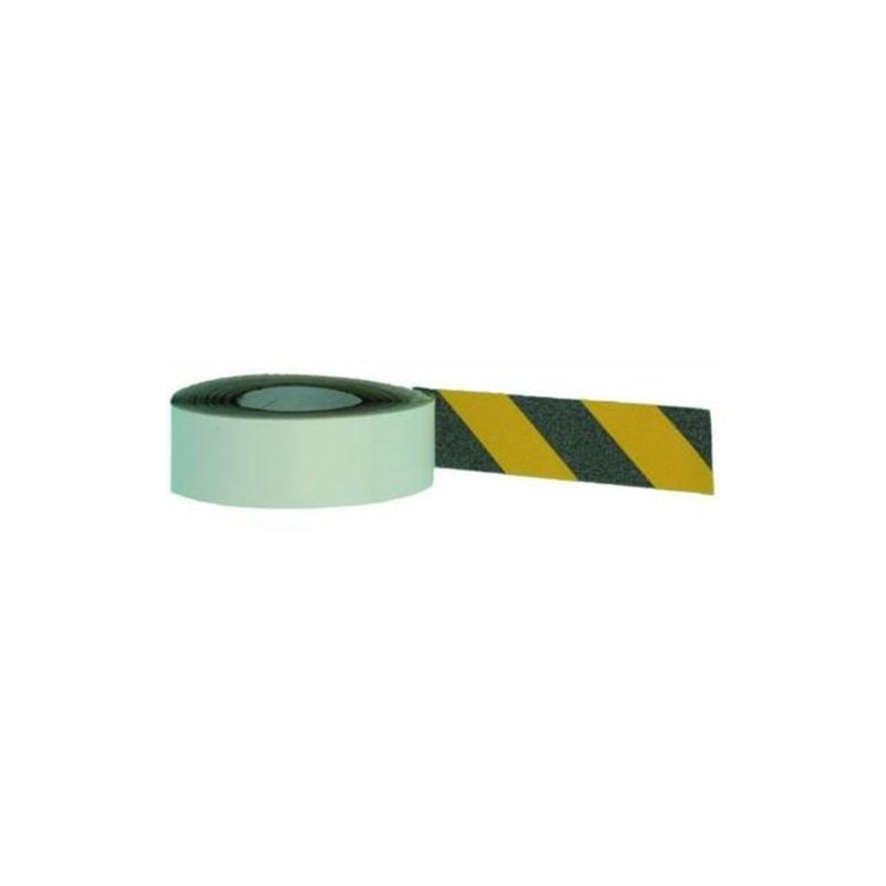 Yellow / black 50 mm anti-slip adhesive tape (18 m roll)