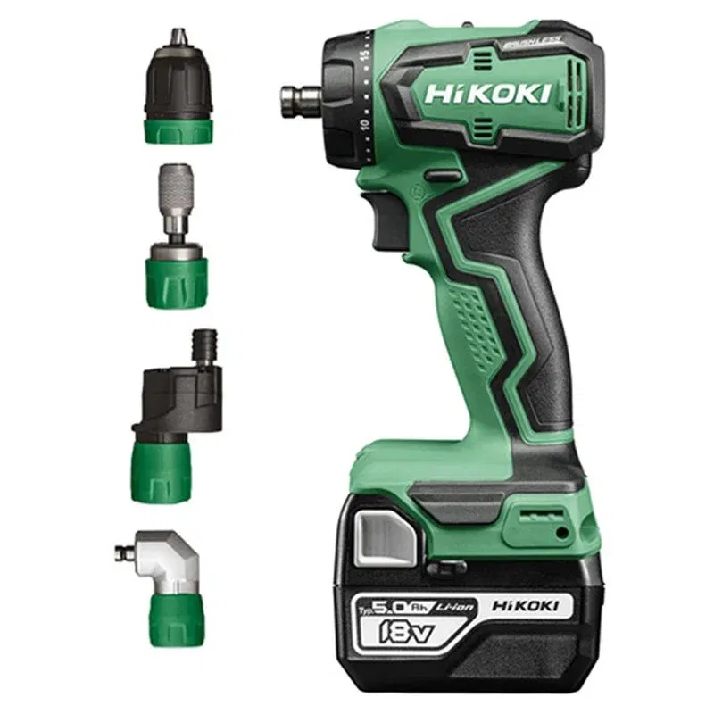 CORDLESS DRILL INTERCHANGEABLE HEADS HIKOKI DS18DDQ 5.0AH CORDLESS DRILL INTERCHANGEABLE HEADS HIKOKI DS18DDQ 5.0AH