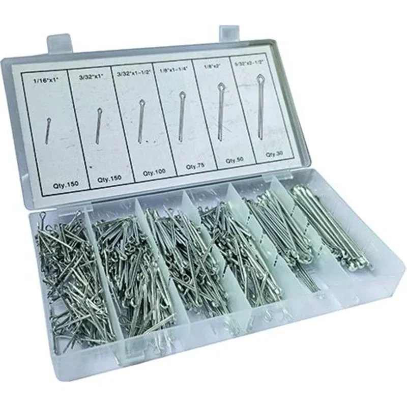 Assortimento coppiglie spaccate HU-FIRMA 67372 555 pezzi Assortimento coppiglie spaccate HU-FIRMA 67372 555 pezzi
