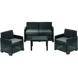 Set Giardino Tavolo+ divano e 2 sedie in PP/rattan - ISEO VIGOR