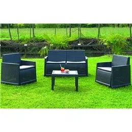 Garden Set Table + Sofa and 2 Chairs in PP/Rattan - ISEO VIGOR