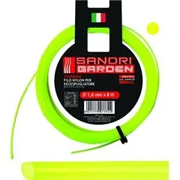 Filo in nylon per decespugliatore sez. tonda d.1.6mm 8 mtl