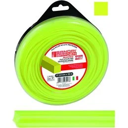 Filo in nylon per decespugliatore sez. quadra d.3.0mm 50 mtl.