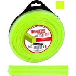 Filo in nylon per decespugliatore sez. quadra d.4.0mm 30 mtl.