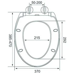 Sedile copriwater universale con discesa rallentata VIGOR DETROIT