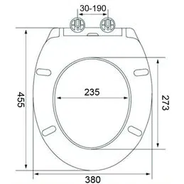 Universal toilet seat with soft close VIGOR CHICAGO Duroplast