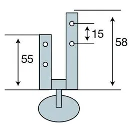 Chrome Toilet Seat Hinge Short Wing - Set