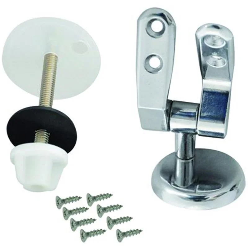 Cerniera per sedile tavoletta WC cromate ala lunga - set