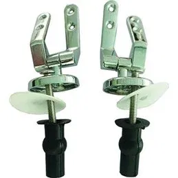 Chrome Expansion Toilet Seat Hinge - Set