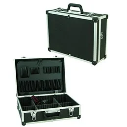 Valigetta elettricista Vigor BLACK in alluminio vuota 40545-05