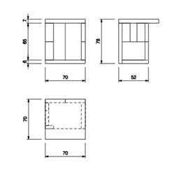 Modulo ripostiglio 70cm in cemento per barbecue Palazzetti