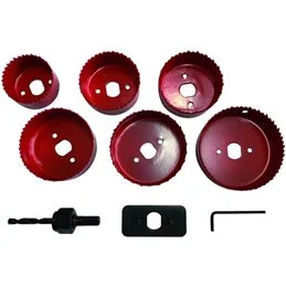 Carbon Steel Hole Saws Set 9 Pieces 51-86mm VIGOR 52472-10