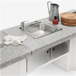 Modulo lavello 90cm in cemento per barbecue Palazzetti