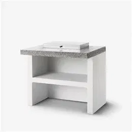 90cm 2-burner gas stove module in concrete for Palazzetti