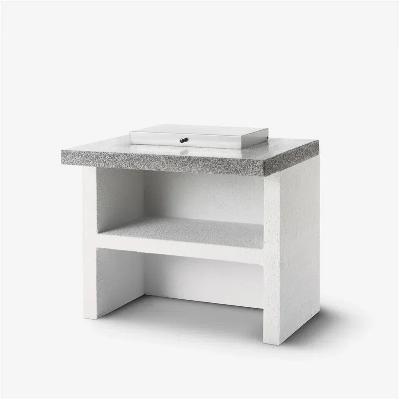 90cm 2-burner gas stove module in concrete for Palazzetti