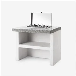 90cm 2-burner gas stove module in concrete for Palazzetti