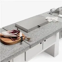 Modulo fornello gas 2 fuochi 90cm in cemento per barbecue