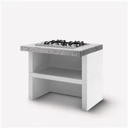 90cm 2-burner gas stove module in concrete for Palazzetti