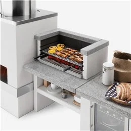 Single concrete countertop barbecue for Palazzetti barbecues