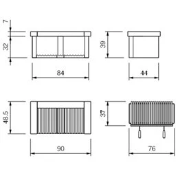 Single concrete countertop barbecue for Palazzetti barbecues