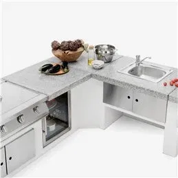 70cm concrete corner module for Palazzetti barbecue