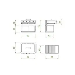 Griglia barbecue a gas ROMEO 90 Palazzetti
