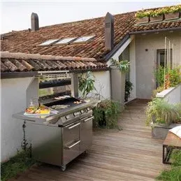 Griglia barbecue a gas ALAIN Palazzetti in acciaio INOX