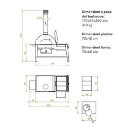 Palazzetti ORESTE Barbecue with OVEN