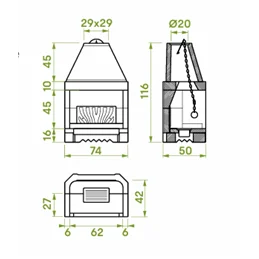 Patio fireplace Palazzetti 64 R