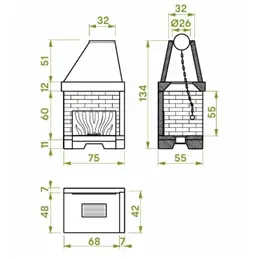 Patio fireplace Palazzetti 76 R