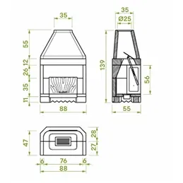 Patio fireplace Palazzetti 78 R