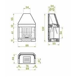 Palazzetti 78 G patio fireplace