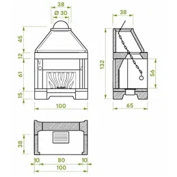 Patio fireplace Palazzetti 86 R