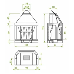 Palazzetti 96 G patio fireplace
