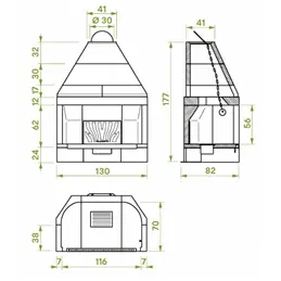 Patio fireplace Palazzetti 116 R