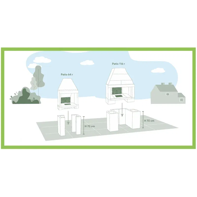 Support module for Palazzetti Patio Fireplace