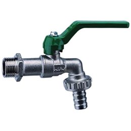 Rubinetto a sfera ottone nichelato attacco 3/8" con portagomma